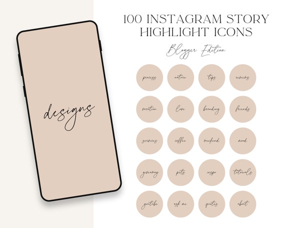 100 Lifestyle Instagram Highlight Icons for Bloggers & | Etsy