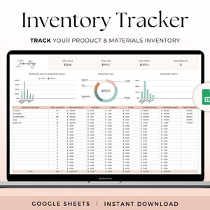 Inventory Tracker Spreadsheet Inventory Management Inventory Sheet Product Inventory Business Spreadsheet Inventory Template Sell on Etsy