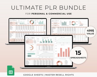 Budget Spreadsheet Bundle, Master Resell Rights, Digital Products, Done for You, PLR Bundle, Budget Planner, Private Label, Google Sheets