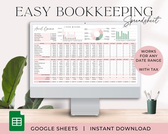 Small Business Bookkeeping Spreadsheet Small Business Bookkeeping Template Business Expense and Income Tracker Profit Tracker Sales Tracker