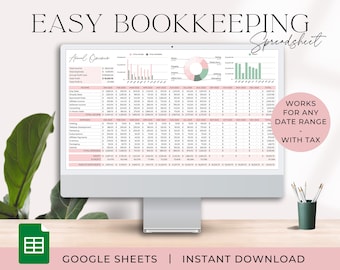 Small Business Bookkeeping Spreadsheet Small Business Bookkeeping Template Business Expense and Income Tracker Profit Tracker Sales Tracker