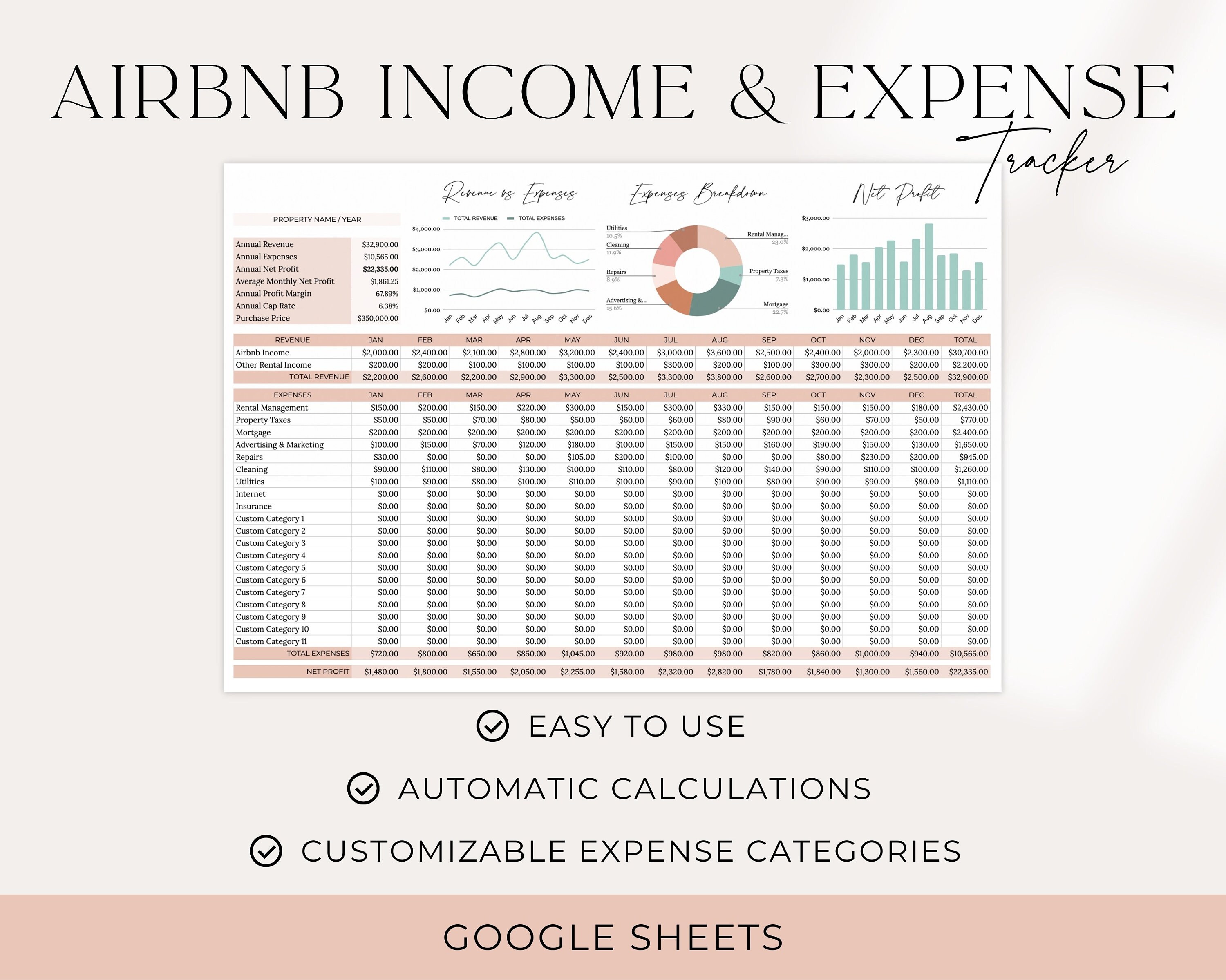 Airbnb Expense Template