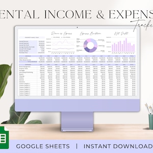 Rental Spreadsheet Income and Expense Tracker Rental Manager Rental Bookkeeping Template Host Rental Spreadsheet Google Sheets