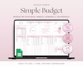 Simple Budget Tracker Monthly Expenses Weekly Budget Paycheck Planner Bi-Weekly Budgeting Template Spreadsheet Personal Finance Planner Pink