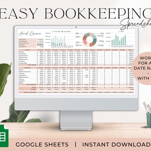 Small Business Bookkeeping Template Business Bookkeeping Spreadsheet Business Expense Tracker Sales Tracker Income Tracker Business Planner