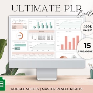 PLR Budget Spreadsheets Bundle, Master Resell Rights, Commercial License, PLR Templates, Google Sheets, Digital Products,  Done for You, DFY
