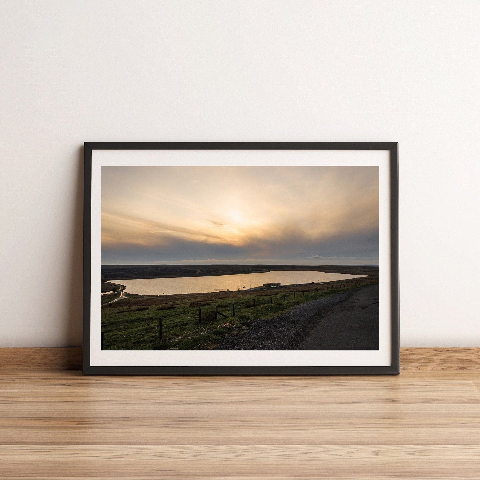 Lake Sunset Wall Art Wall Decor Over The Bed Wall Decor Etsy