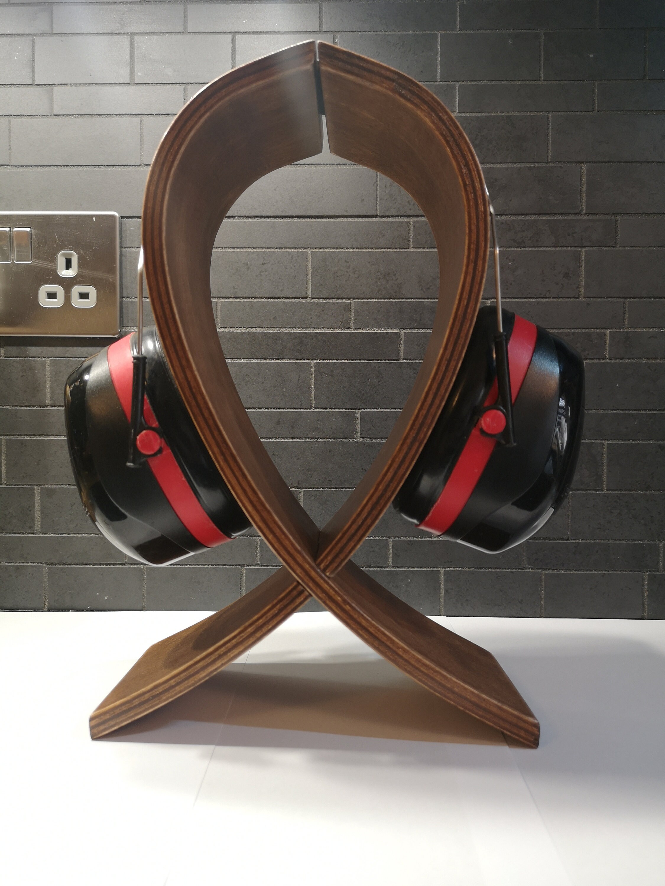 Plywood Headphone Stand / Headphones holder / gift for him / Etsy