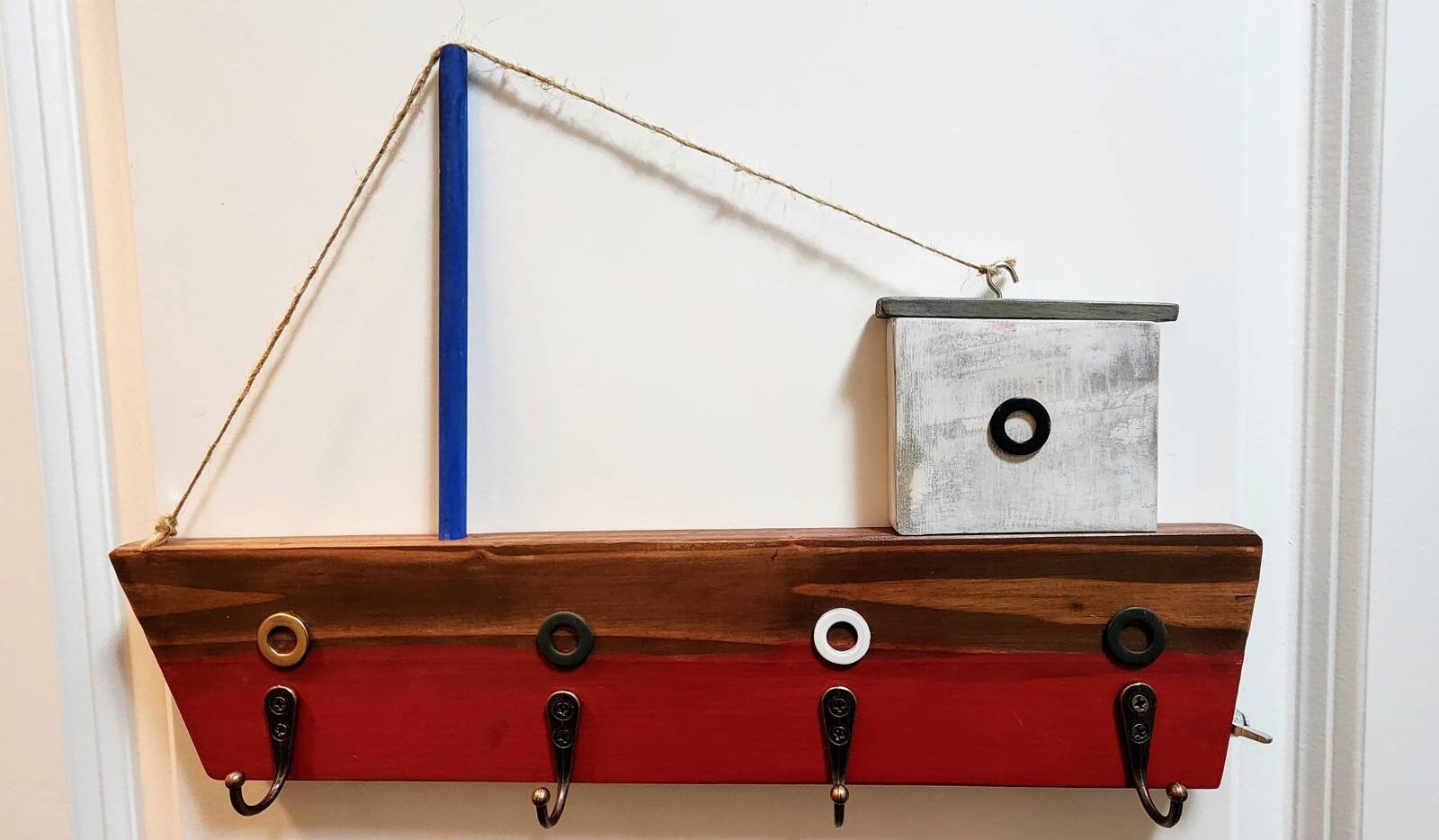 Fishing Boat Key Holder Key Hooks Key Organization Key - Etsy UK