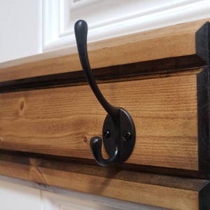 Stylish Coat Rack, wall mount, Entryway Organizer, Towel Rack, Catch-All Wall Hook, Gift wood Coat Hook, Farmhouse Coat Hook.