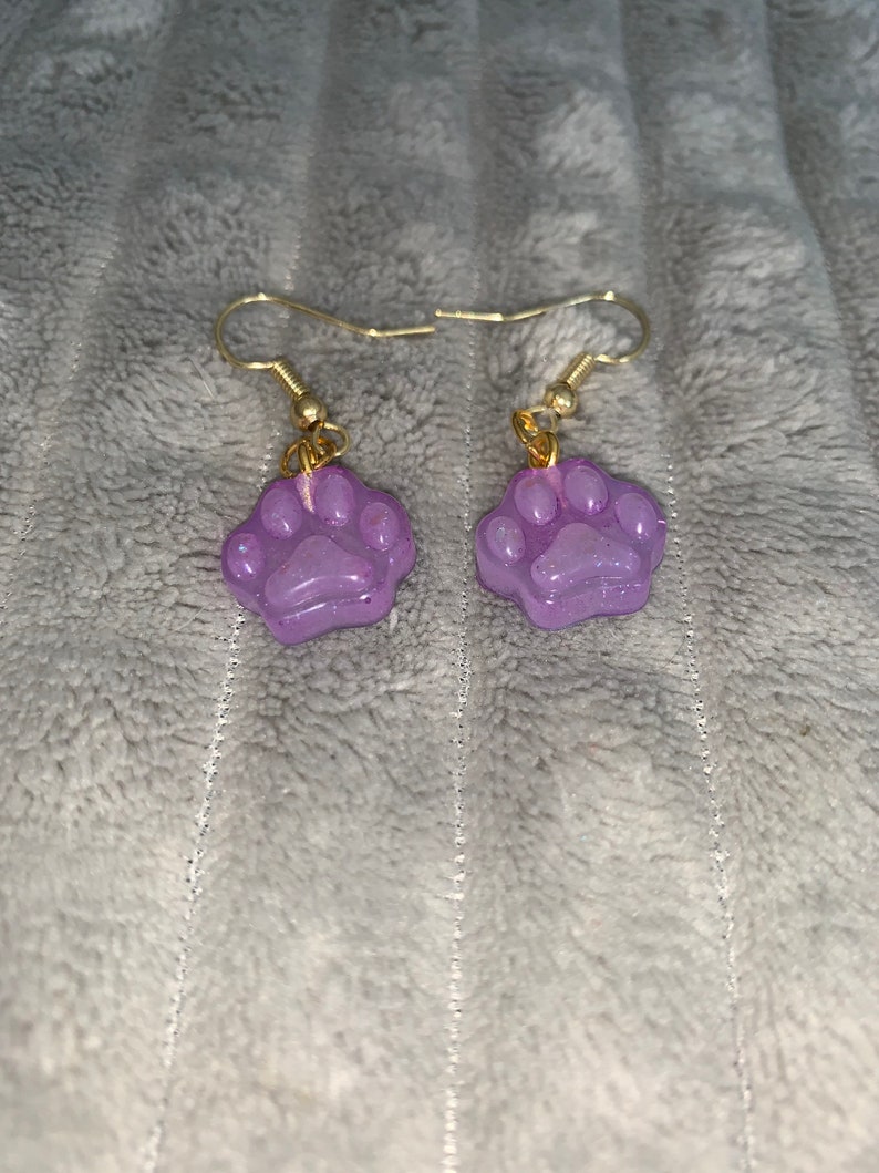 Resin Paw Earrings