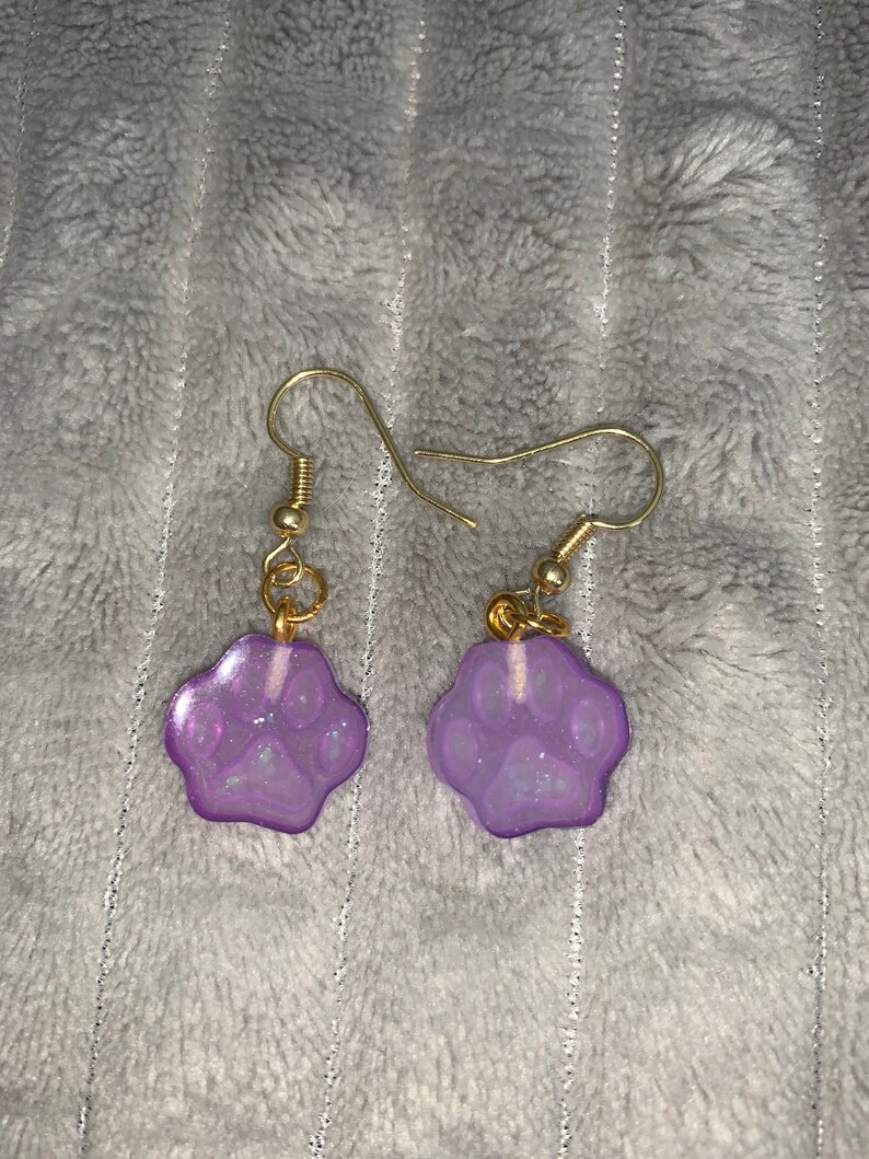 Resin Paw Earrings