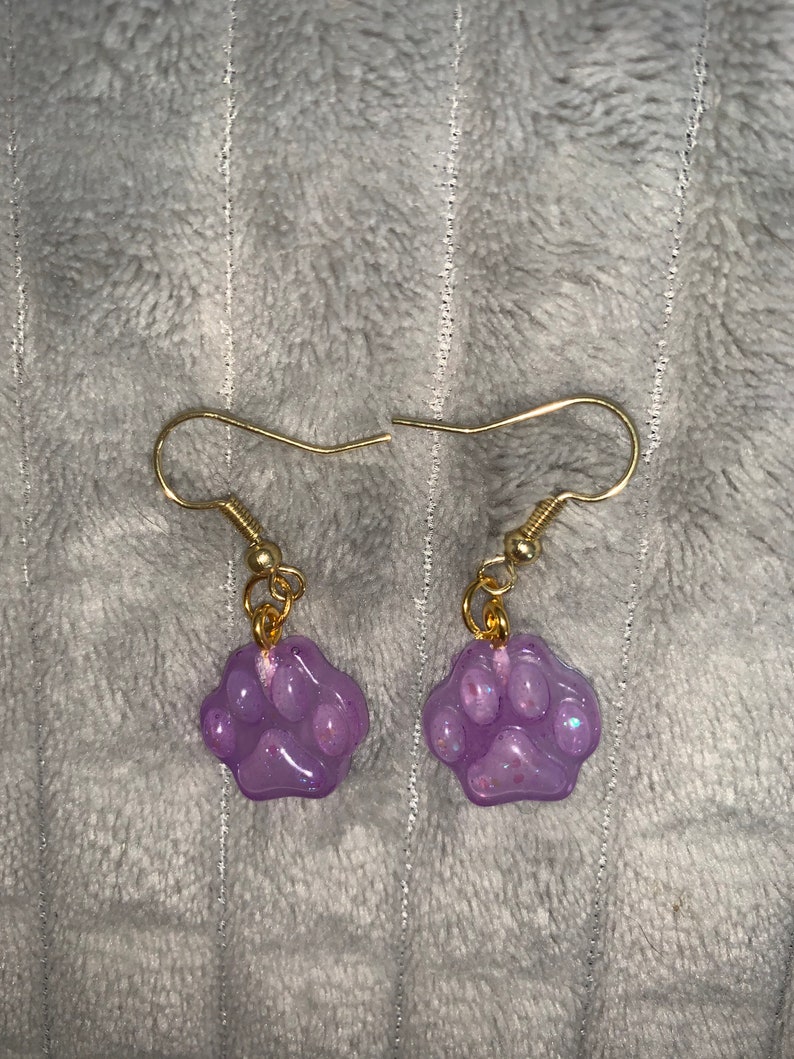 Resin Paw Earrings