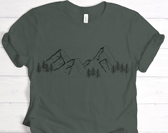 Mens Shirts, PNW Shirt, Graphic Tees, Gift for Men, Nature Shirt, Mountain Shirt, Nature Lover Gift, Man Shirt, Camping Shirts, Wander