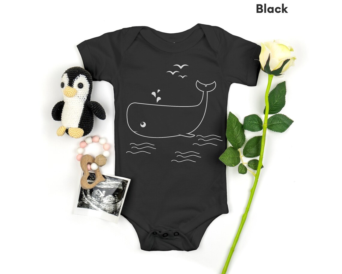 Whale Bodysuit, Baby Boy Clothes, Baby Boy Gift, Whale Baby Clothes