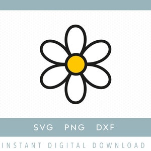 Daisy SVG / Clipart de flores de margarita / Descarga digital instantánea