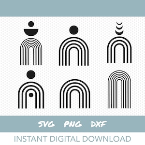 Rainbow svg bundle / Boho Rainbow / Mind Century Rainbow / Download digitale istantaneo