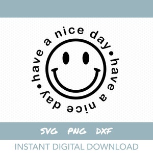 Smiley face svg, fijne dag clipart, instant digitale download