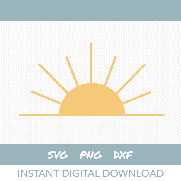 Boho Sun SVG | Yellow sunshine clipart | Boho sun vecto | Instant digital download