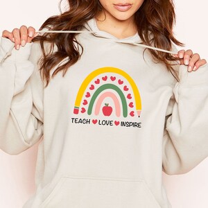 Teach Love Inspire Svg | Teacher Rainbow Png | Back to School | Instant ...