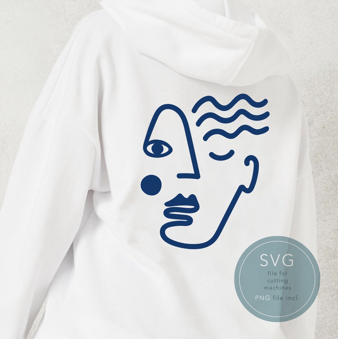 Abstract Face Svg Abstract Face Outline Png Instant Digital Download Etsy