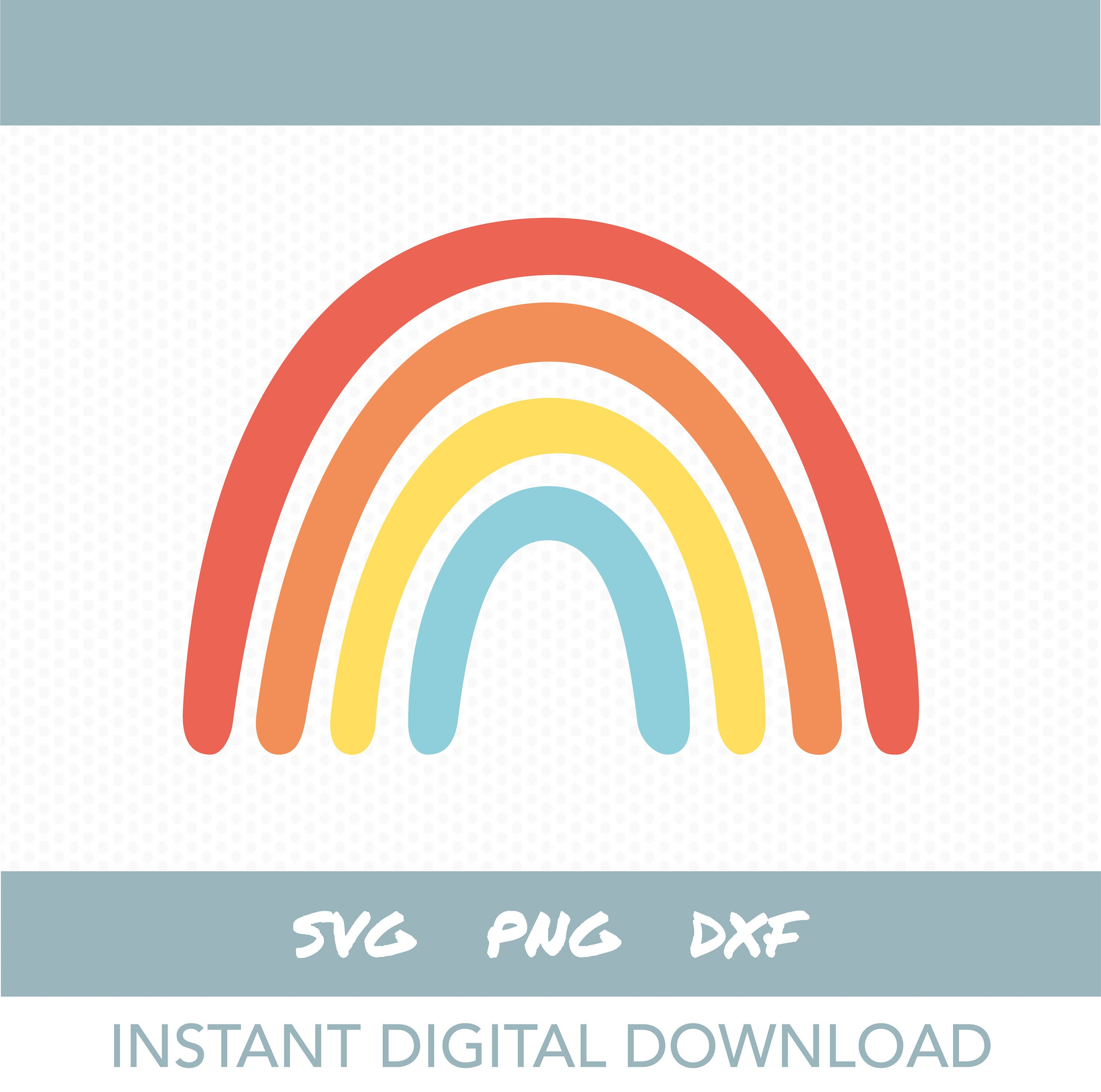 Rainbow Svg Colorful Rainbow Instant Digital Download - Etsy