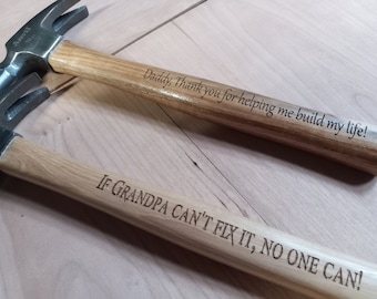 Father's Day gift, Personalized Hammer, Engraved Hammer, Custom Hammer, Gift for Men, Husband Anniversary, Father's Day