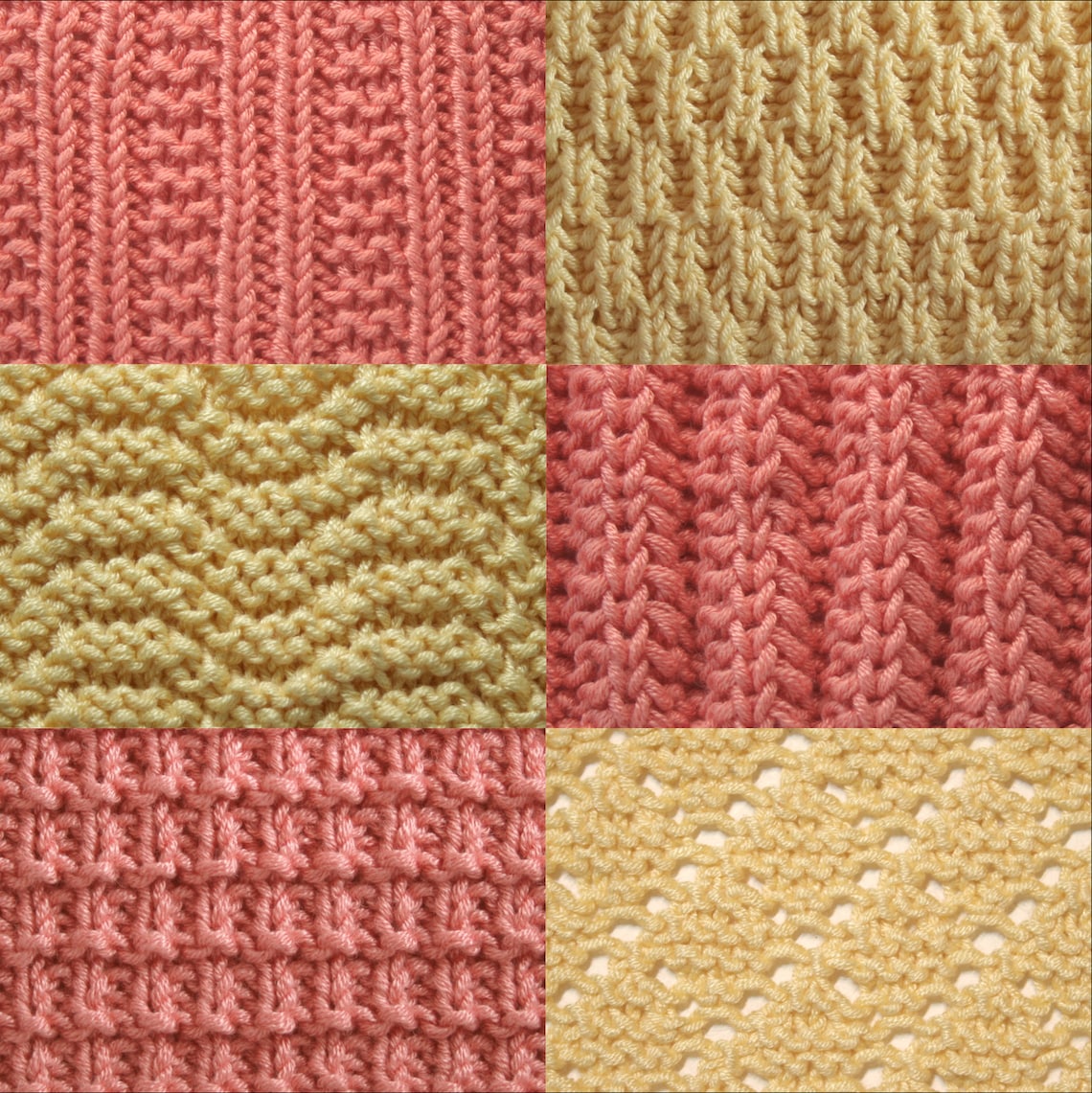 Knitting stich patterns e-book reversible knit stitches pdf | Etsy