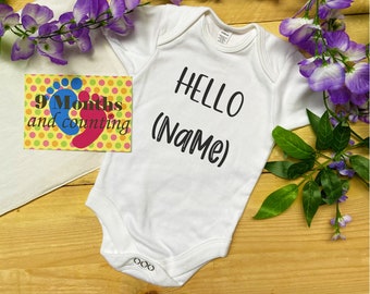 Personalised Baby Grow Combinaison Grossesse bébé annonce Cadeaux Vêtements Bébé