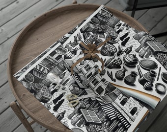 Palestinian Market Scene Wrapping Papers -  Palestine Art Wrapping Paper - Gift Wrapper - Eid Gift for Her - Free Palestine - Gift Ideas