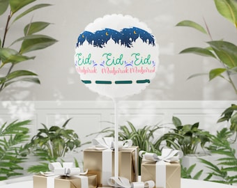 Joyous Eid Air-Filled Mylar Balloons 11" - Eid Mubarak Balloons - Eid Decorations - Eid Gift for Her - Eid Gift for Him - Eid Celebration