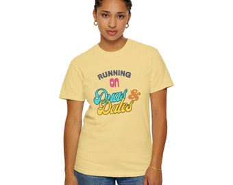 Running On Duas and Dates Unisex Garment-Dyed T-shirt - Ramadan Graphic Tshirt - Muslim Ramadan Tshirt - Muslim Quote Tshirt - Ramadan Gift