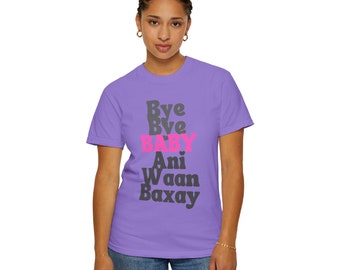 Camiseta de canción somalí - Camiseta Bye Bye Waan Baxay - Camiseta de canción de tendencia - Camiseta baja - Camiseta de mujer somalí - Camiseta de música africana