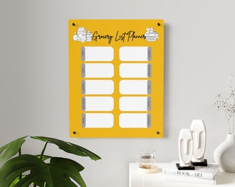 Magnetische boodschappenlijst planner, keuken muur boodschappenlijst, maaltijd planning lijst, Shopping Tracker, magnetische koelkast boodschappenlijst, keuken decor