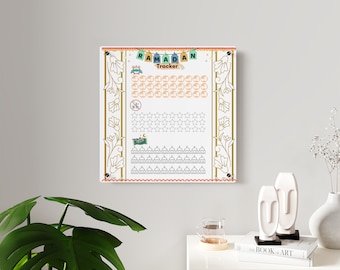 Ramadan Tracker Acrylic Wall Panel - Islamic Ramadan Wall Tracker - Erasable Muslim Board - Suhoor Tracker Wall Board - Taraweeh Tracker