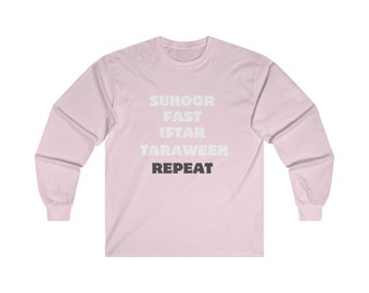 Ramadan Unisex Ultra Cotton Long Sleeve Tee - Islamic Holiday Tshirt - Muslim Tshirt - Ramadan Mubarak Tshirt - Gift for Him - Gift for Her