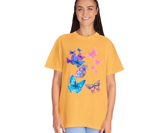 Monarch Butterfly T-shirt, Butterflies T-shirt, Mama Shirt, Comfort Color Top, Cute Butterfly T-shirt, Cottagecore Aesthetics, Nature Lover
