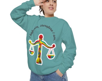 Libra Sweatshirt, Libra Comfort Color Sweatshirt, Zodiac Sweatshirt, Unisex Sweatshirt, Gift Friend, Gift Her, Gift Him, September Birthday