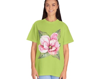Camiseta de flor de magnolia - Camiseta con estampado floral, camisa botánica, inspirada en la naturaleza, regalo de jardinero, magnolia floreciente, flor de primavera, camiseta unisex