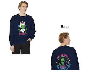 UFO Sweatshirt - Alien Sweatshirt - Alien Shirt - Funny UFO Sweater - Retro UFO Sweater - Funny SciFi Pullover - Alien Love Sweatshirt