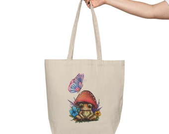 Cottagecore Tasche - Canvas Shopping - Milf Mann I Love Frogs - Schmetterling Tasche - Cottagecore ästhetische Tasche - Geschenke für sie - Geburtstagsgeschenk