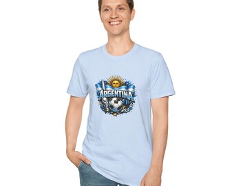 Argentina Soccer Sun Crest T-Shirt | Football Badge Tee