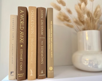 Mocha Latte Book Bundle - Decorative Books for Room Decor