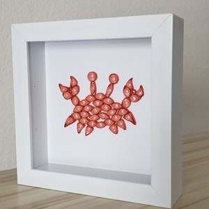 Orange Crab quilled framed wall art