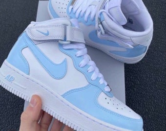 high top air force ones blue