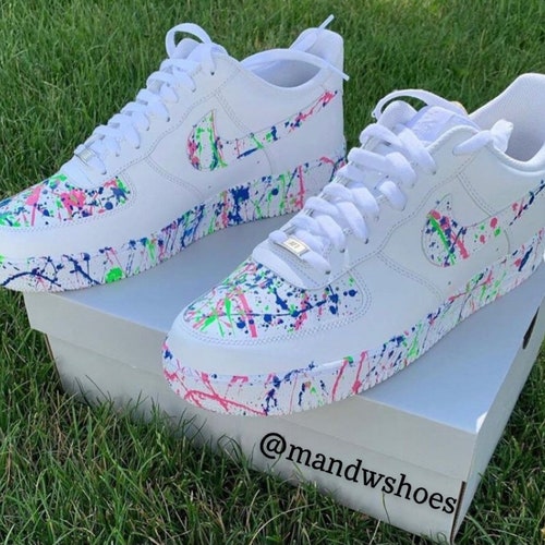 Multi-colored Custom Air Force Ones - Etsy