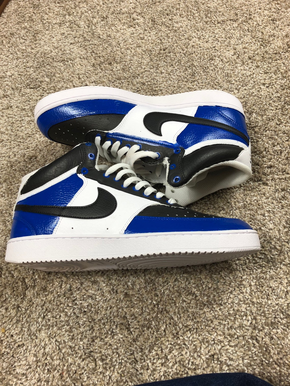 Zapato Nike Court High Top azul personalizado | Etsy