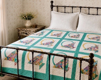 antiker Korb-Quilt