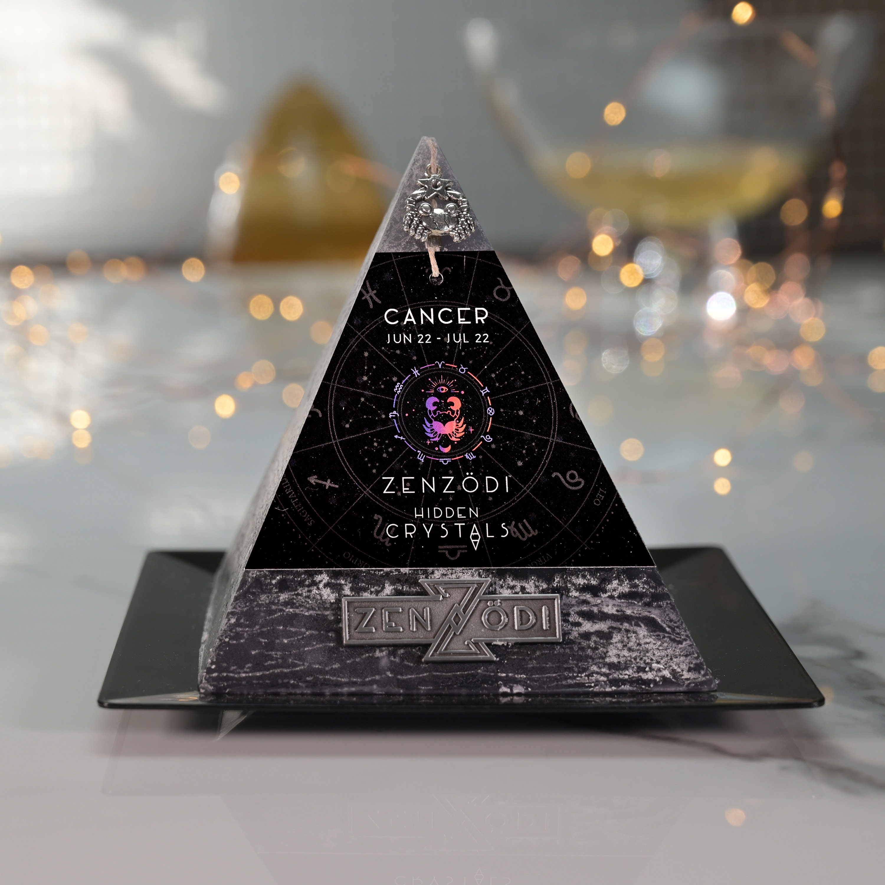 Cancer Zodiac Candle Unique Pyramid Candles Cool Birthday Etsy