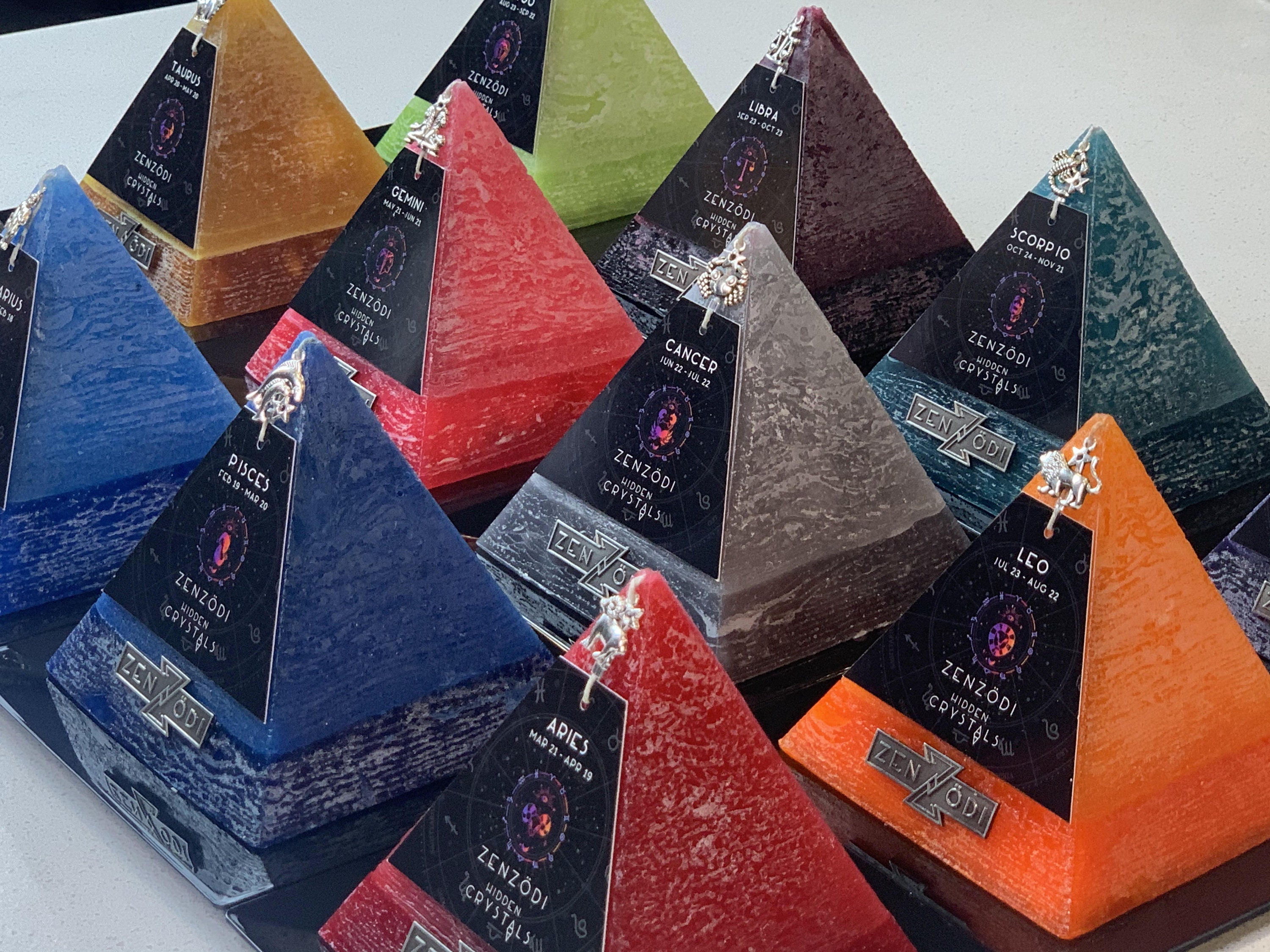Zodiac Custom Candle Unique Pyramid Candles Cool Birthday Etsy